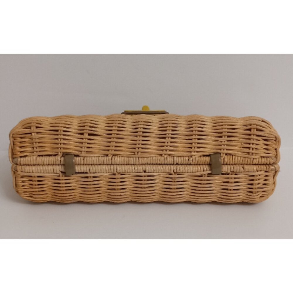 J Crew Rattan Straw Clutch Purse - Picture 3 of 5